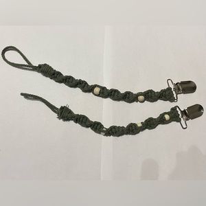 Macrame Pacifier Clip Set